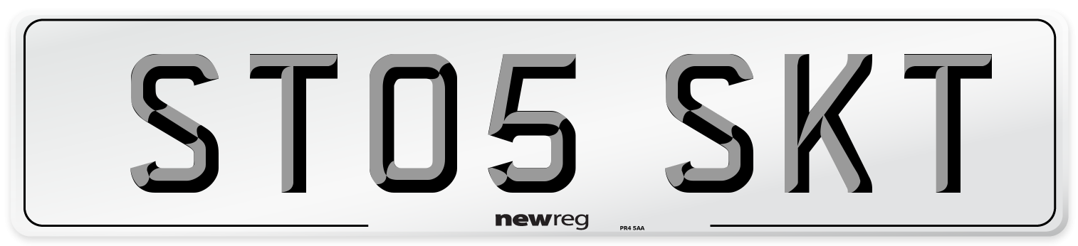 ST05 SKT Number Plate from New Reg